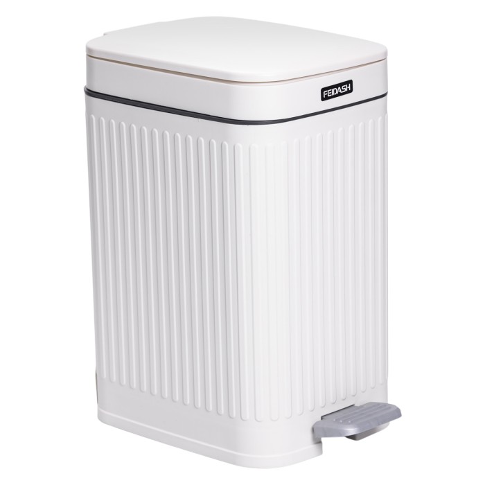 Відро для сміття з педаллю 5л відро для сміття з кришкою і педаллю Білий HP-45-11BE (42787)