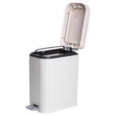 Відро для сміття з педаллю 5л відро для сміття з кришкою і педаллю Білий HP-45-12BE (31985)