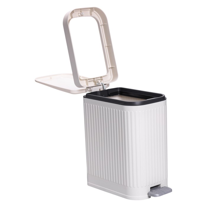 Відро для сміття з педаллю 5л відро для сміття з кришкою і педаллю Білий HP-45-12BE (31985)