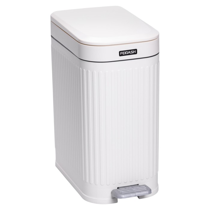 Відро для сміття з педаллю 5л відро для сміття з кришкою і педаллю Білий HP-45-12BE (31985)