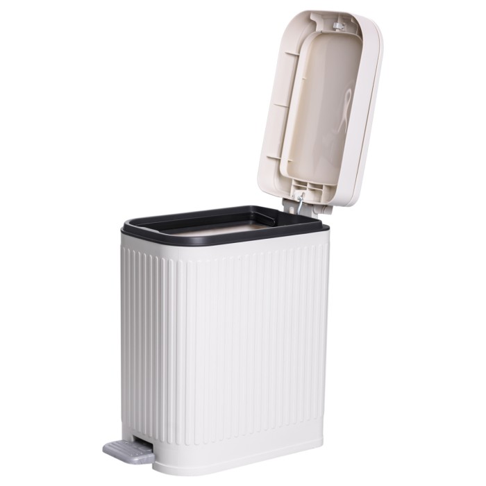 Відро для сміття з педаллю 5л відро для сміття з кришкою і педаллю Білий HP-45-12BE (31985)