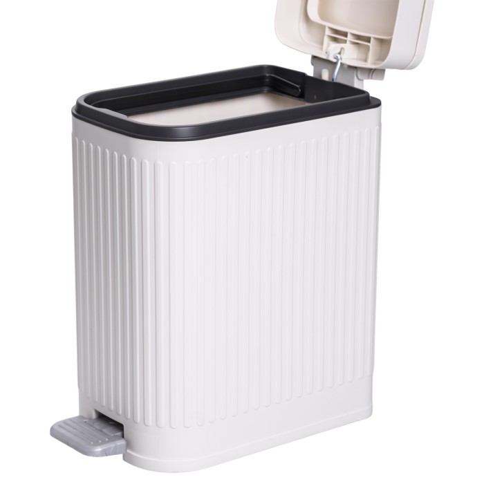 Відро для сміття з педаллю 5л відро для сміття з кришкою і педаллю Білий HP-45-12BE (31985)
