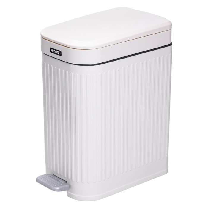 Відро для сміття з педаллю 5л відро для сміття з кришкою і педаллю Білий HP-45-12BE (31985)