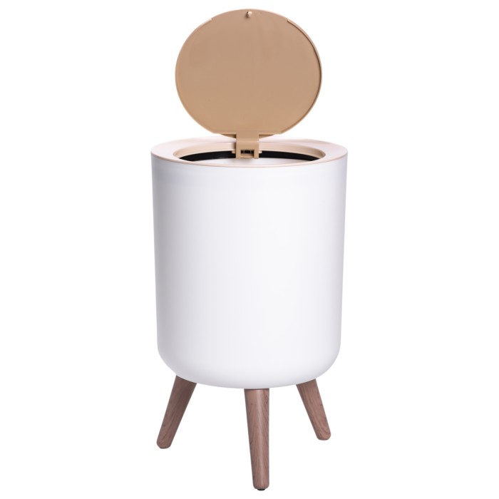 Відро для сміття з клік-кришкою на ніжках 8 літрів відро для сміття на кухню, в спальню і для офісу HP-45-13 (64219)