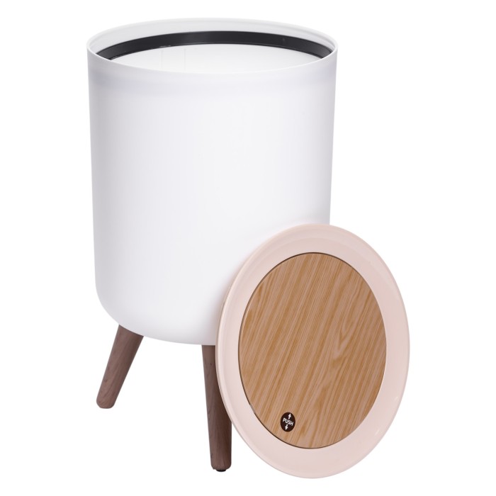 Відро для сміття з клік-кришкою на ніжках 8 літрів відро для сміття на кухню, в спальню і для офісу HP-45-13 (64219)