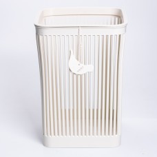 Кошик для сміття пластиковий в офіс для паперу 22×22×30 (см) кошик під сміття 8 (л) відро для сміття Бежевий HP-45-9BE (45134)