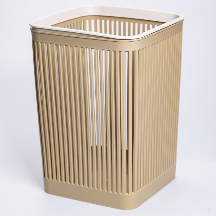 Кошик для сміття пластиковий в офіс для паперу 22×22×30 (см) кошик під сміття 8 (л) відро для сміття Коричневий HP-45-9OL (29576)
