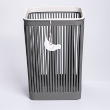 Кошик для сміття пластиковий в офіс для паперу 22×22×30 (см) кошик під сміття 8 (л) відро для сміття Сірий HP-45-9G (35710)