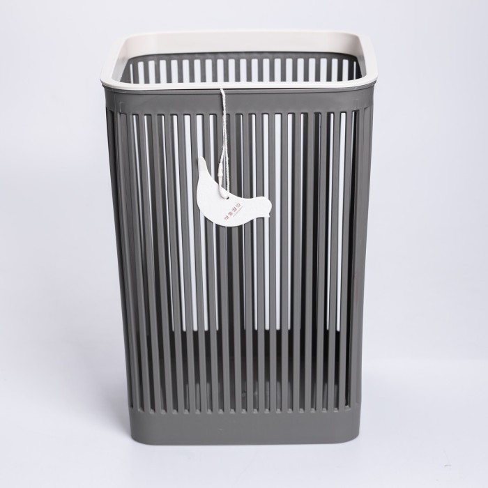 Кошик для сміття пластиковий в офіс для паперу 22×22×30 (см) кошик під сміття 8 (л) відро для сміття Сірий HP-45-9G (35710)