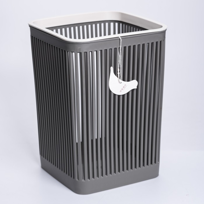 Кошик для сміття пластиковий в офіс для паперу 22×22×30 (см) кошик під сміття 8 (л) відро для сміття Сірий HP-45-9G (35710)