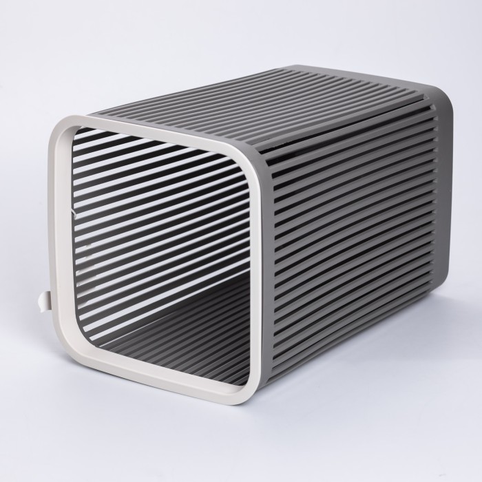 Кошик для сміття пластиковий в офіс для паперу 22×22×30 (см) кошик під сміття 8 (л) відро для сміття Сірий HP-45-9G (35710)