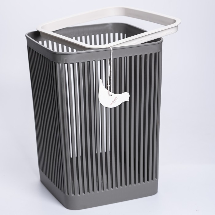 Кошик для сміття пластиковий в офіс для паперу 22×22×30 (см) кошик під сміття 8 (л) відро для сміття Сірий HP-45-9G (35710)