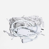 Новорічна гірлянда вулична Бахрома 6 м 105 LED білий провід Білий 6МWW (23793)