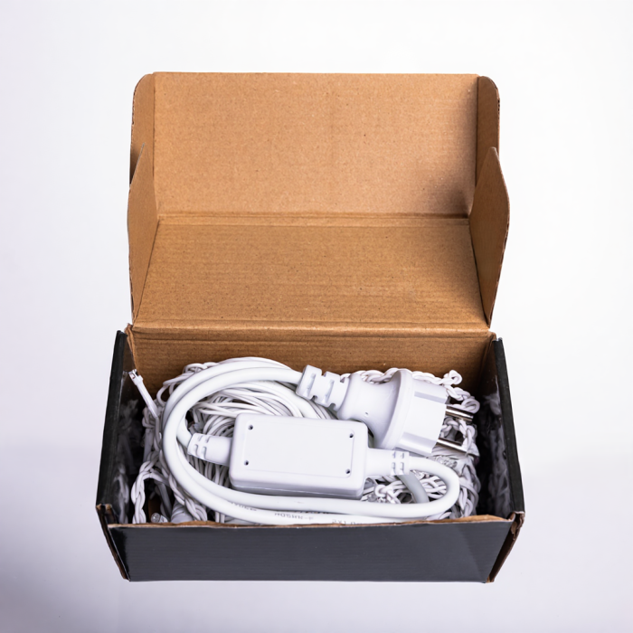 Новорічна гірлянда вулична Бахрома 6 м 105 LED білий провід Синій 6МWBL (88543)