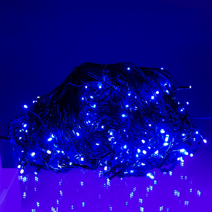 Вулична гірлянда Бахрома 25 м 405 LED чорний провід Синій 25MBBL (11187)