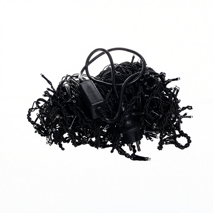 Вулична гірлянда Бахрома 25 м 405 LED чорний провід Синій 25MBBL (11187)