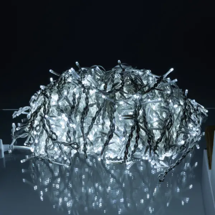 Вулична гірлянда Бахрома 50 м 600 LED білий провід Білий 50MWW (20179)