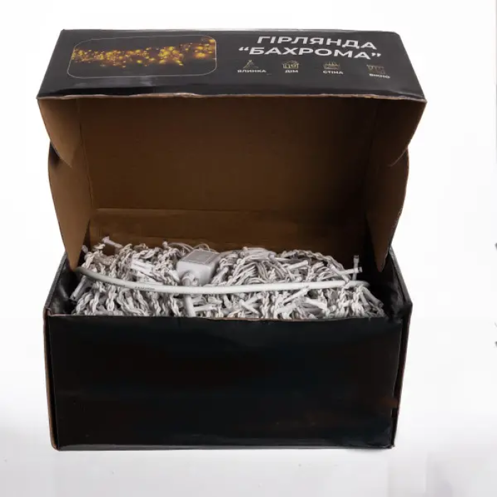 Вулична гірлянда Бахрома 50 м 600 LED білий провід Білий 50MWW (20179)