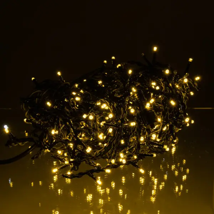 Вулична гірлянда Бахрома 20 м 335 LED чорний провід Жовтий 20MBY (35756)