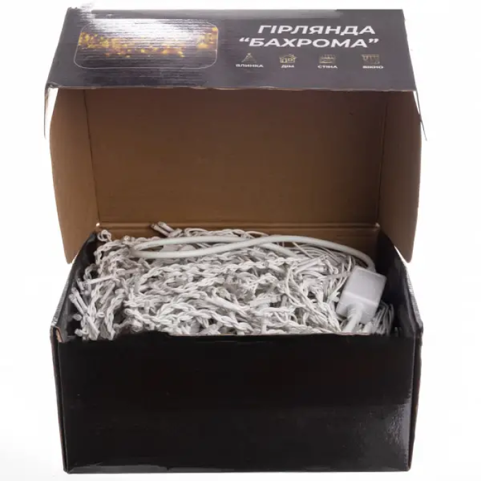 Вулична гірлянда Бахрома 50 м 600 LED білий провід Мультиколір 50MWML (14751)