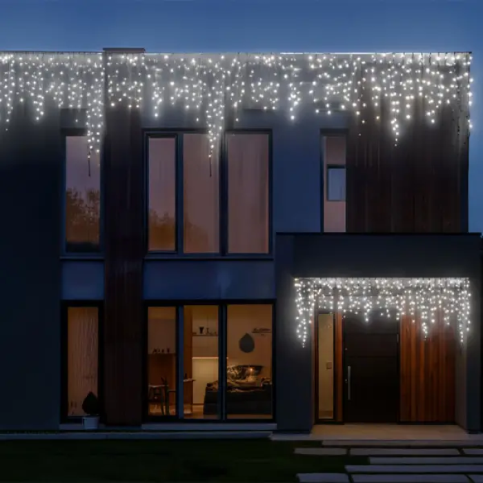 Вулична гірлянда Бахрома 50 м 840 LED чорний провід Білий 50MBW (17095)