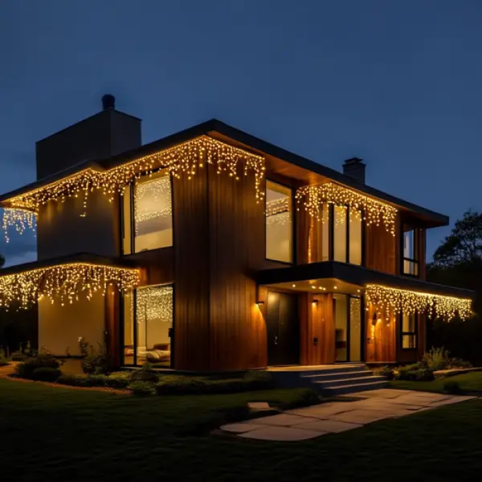 Вулична гірлянда Бахрома 50 м 840 LED чорний провід Жовтий 50MBY (53974)