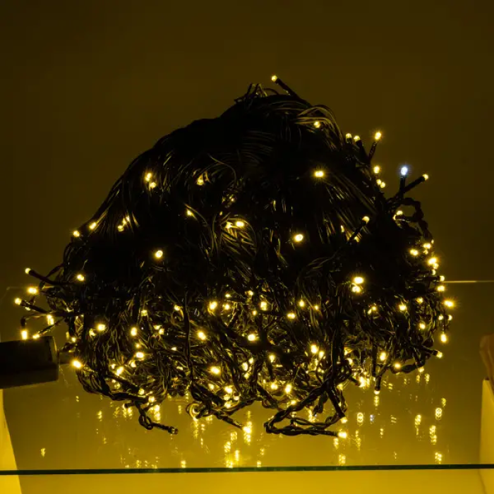 Вулична гірлянда Бахрома 50 м 840 LED чорний провід Жовтий 50MBY (53974)