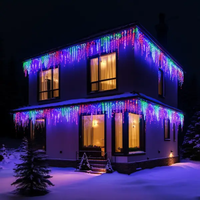 Вулична гірлянда Бахрома 25 м 405 LED гірлянда штора білий провід Багатобарвність 25MWML (34334)