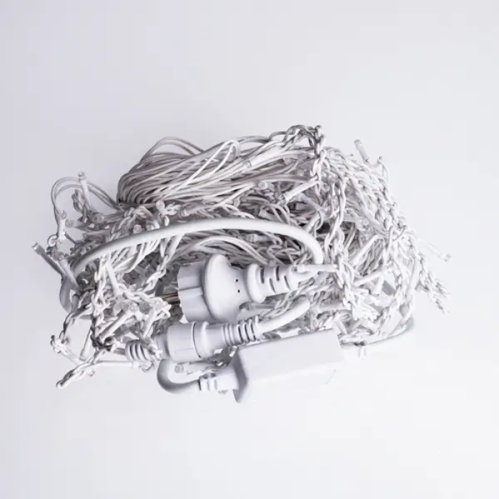 Вулична гірлянда Бахрома 12 м 200 LED білий провід Синій 12MWBL (76793)