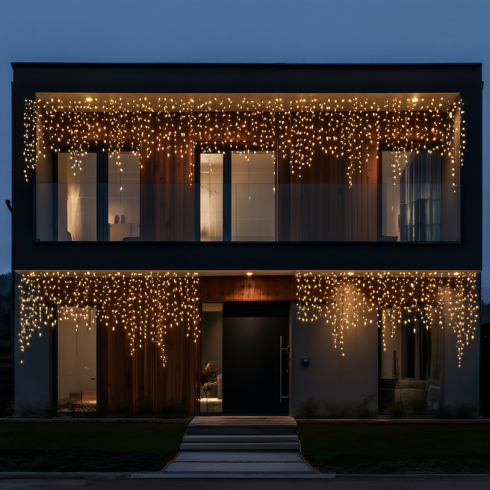 Вулична гірлянда Бахрома 25 м 405 LED чорний провід Жовтий 25MBY (54341)