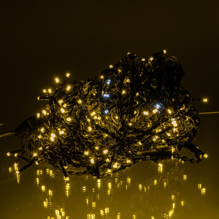Вулична гірлянда Бахрома 25 м 405 LED чорний провід Жовтий 25MBY (54341)