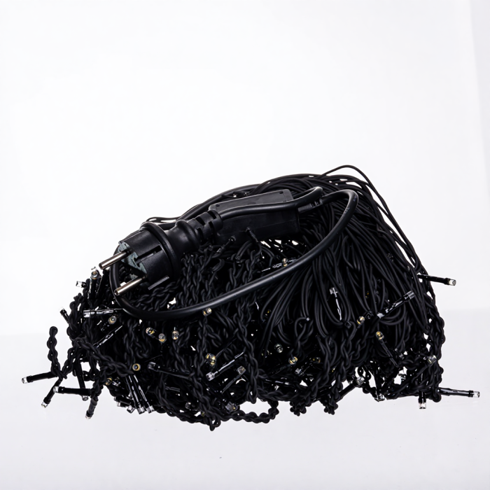 Вулична гірлянда Бахрома 25 м 405 LED чорний провід Жовтий 25MBY (54341)