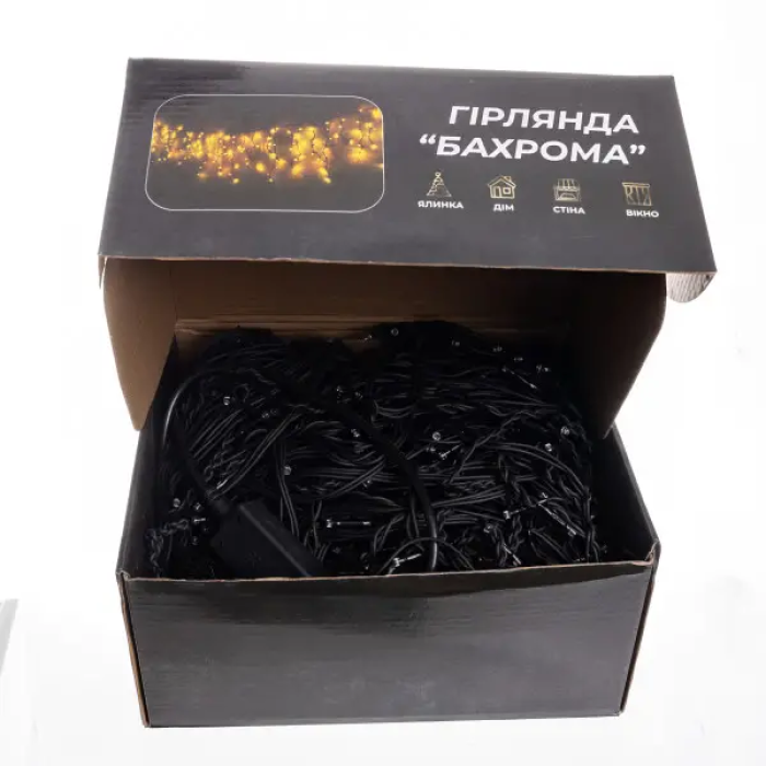 Вулична гірлянда Бахрома 50 м 840 LED чорний провід Синій 50MBBL (43330)