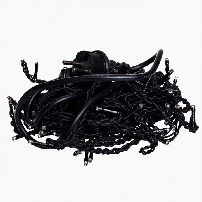 Новорічна гірлянда вулична Бахрома 6 м 105 LED чорний провід Жовтий 6МBY (28700)