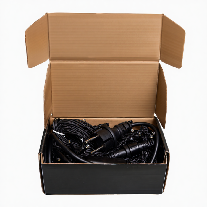 Новорічна гірлянда вулична Бахрома 6 м 105 LED чорний провід Жовтий 6МBY (28700)