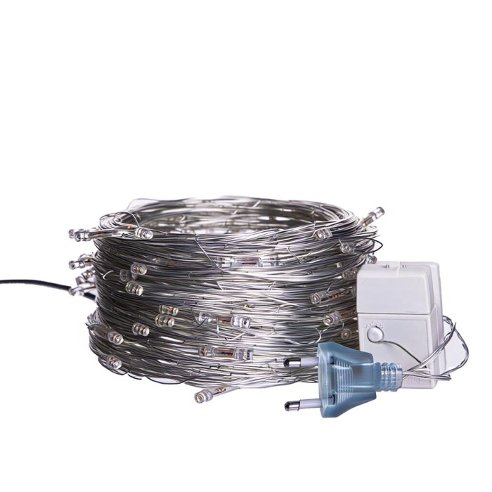 Новорічна гірлянда кімнатна нитка 22 м 220 LED білий провід Жовтий W220LED22MWY (88037)