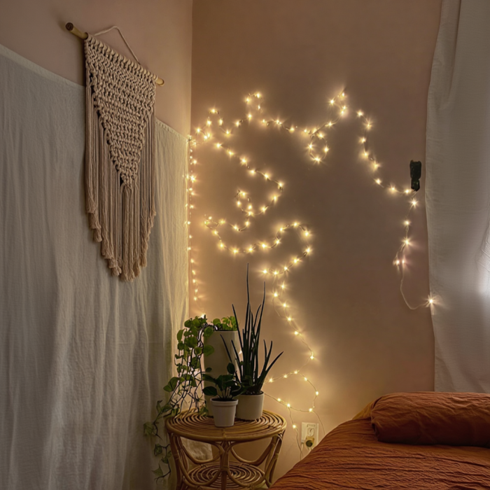 Новорічна гірлянда кімнатна нитка 22 м 220 LED білий провід Жовтий W220LED22MWY (88037)