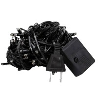 Новорічна гірлянда кімнатна нитка 14 м 160 LED чорний провід Жовтий W160LED16MBY (48932)