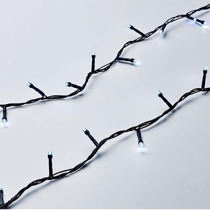 Новорічна гірлянда кімнатна нитка 22 м 220 LED чорний провід Білий W220LED22MBW (53468)