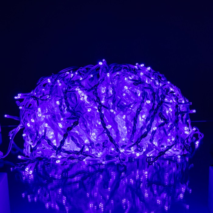 Вулична гірлянда Бахрома 36 м 600 LED білий провід Синій 36MWBL (83216)