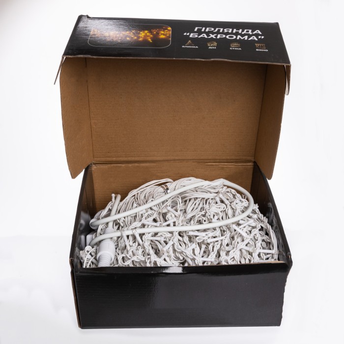 Вулична гірлянда Бахрома 36 м 600 LED білий провід Синій 36MWBL (83216)