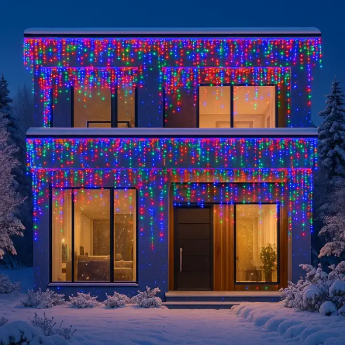 Вулична гірлянда Бахрома 36 м 600 LED білий провід Мультиколір 36MWML (69410)