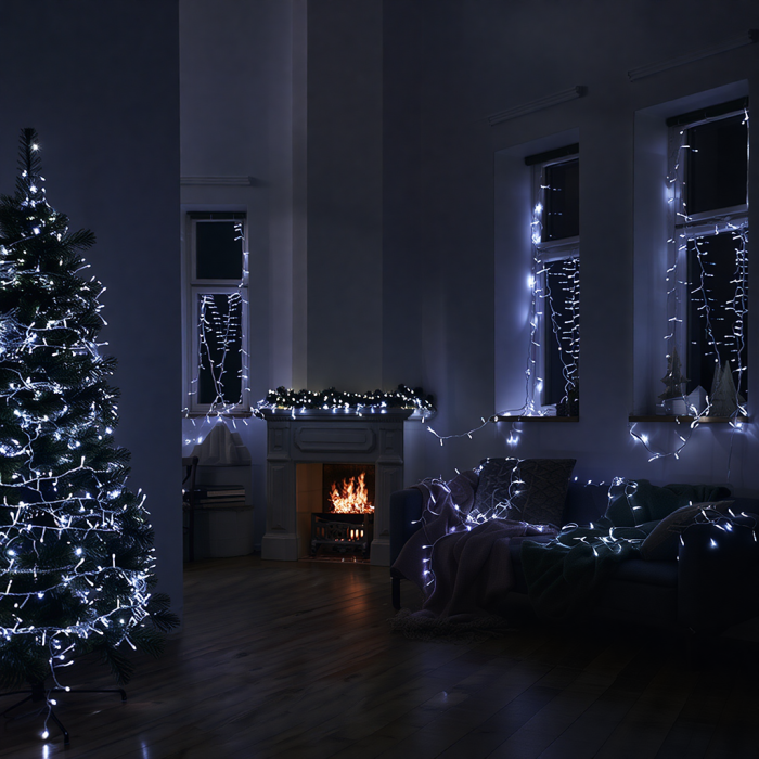 Гірлянда Різдвяна фея вулична 100 м 1000 LED білий провід Білий CF1000L100MWW (23772)