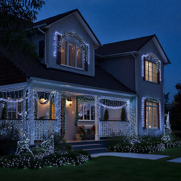 Гірлянда Різдвяна фея вулична 100 м 1000 LED білий провід Білий CF1000L100MWW (23772)