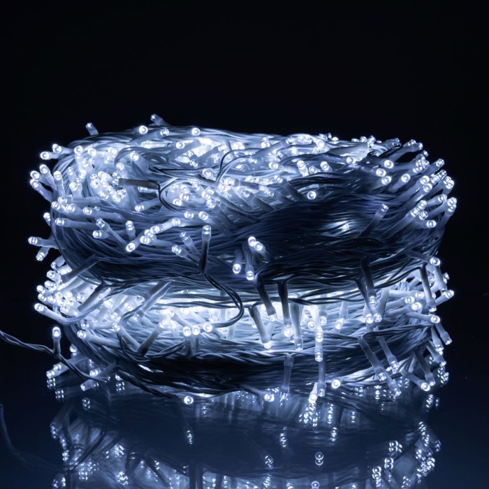 Гірлянда Різдвяна фея вулична 100 м 1000 LED білий провід Білий CF1000L100MWW (23772)