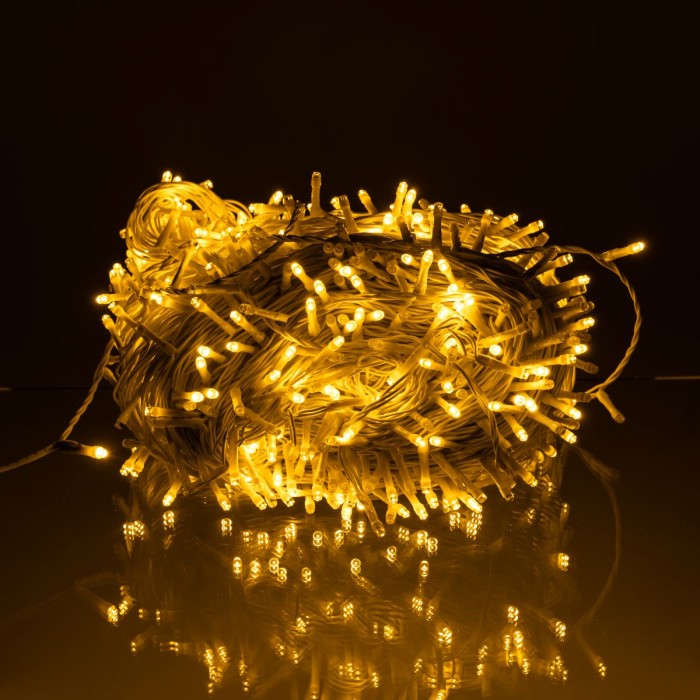Гірлянда Різдвяна фея вулична 100 м 1000 LED білий провід Жовтий CF1000L100MWY (62141)