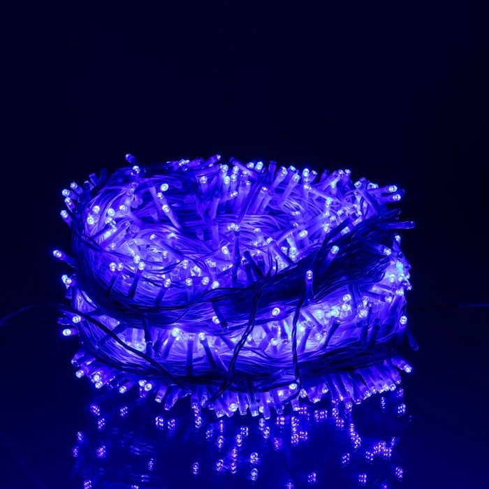 Гірлянда Різдвяна фея вулична 100 м 1000 LED білий провід Синій CF1000L100MWBL (63971)