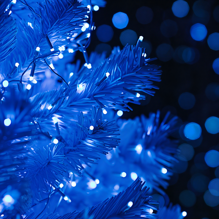 Гірлянда Різдвяна фея вулична 100 м 1000 LED білий провід Синій CF1000L100MWBL (63971)