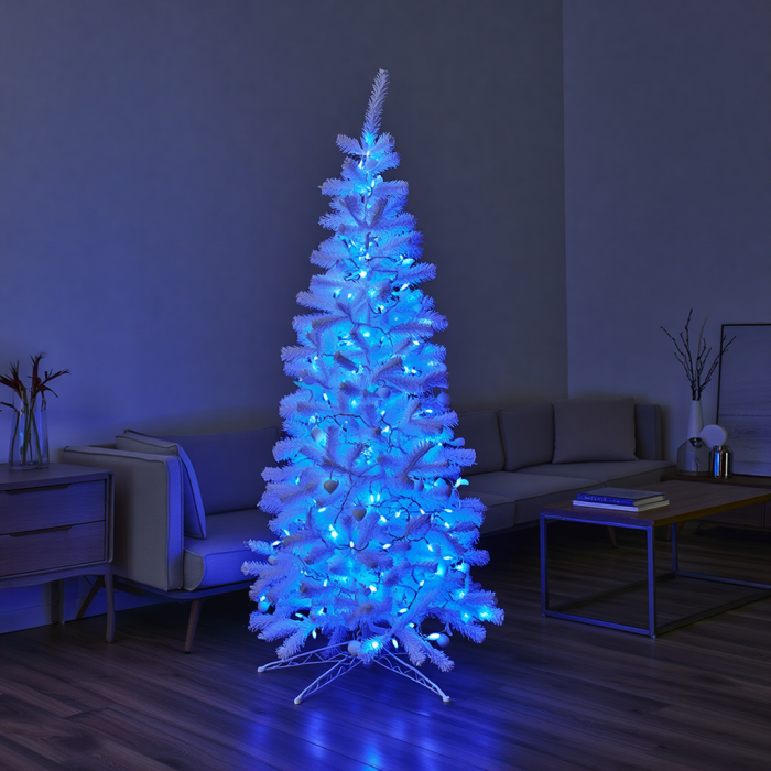 Гірлянда Різдвяна фея вулична 100 м 1000 LED білий провід Синій CF1000L100MWBL (63971)