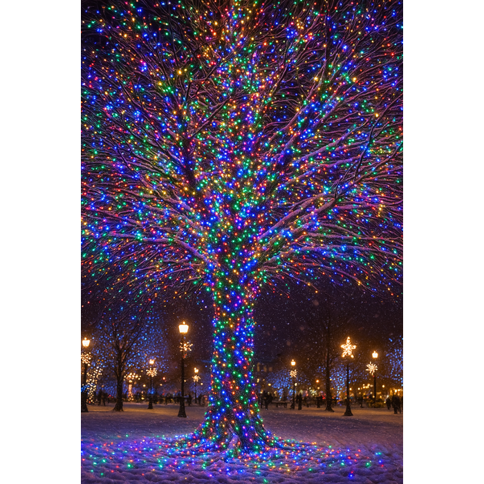Гірлянда Різдвяна фея вулична 100 м 1000 LED білий провід Мультиколір CF1000L100MWML (12678)